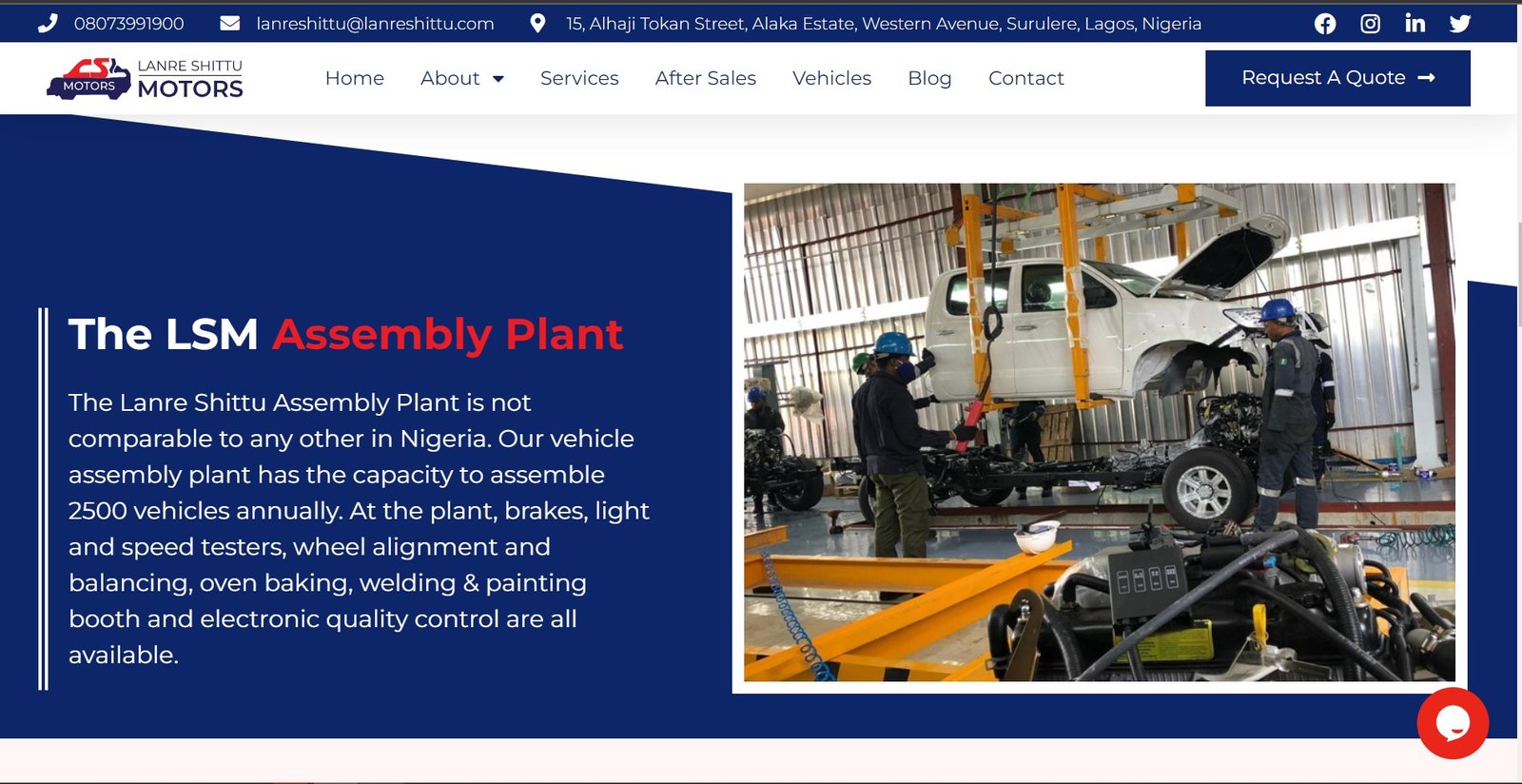 Lanre Shittu Motors website