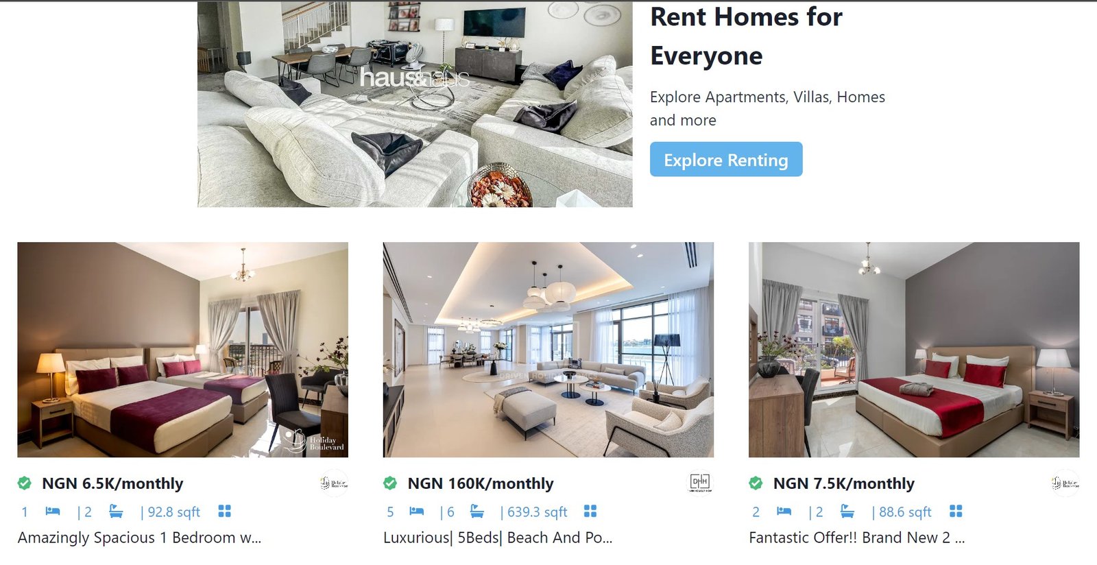 Modern real estate application